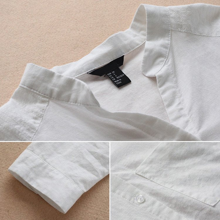 Japanese Style Handmade Linen Cotton Casual Loose Shirt(🔥Buy 2 Automatic 10% Off & Free Shipping🔥)