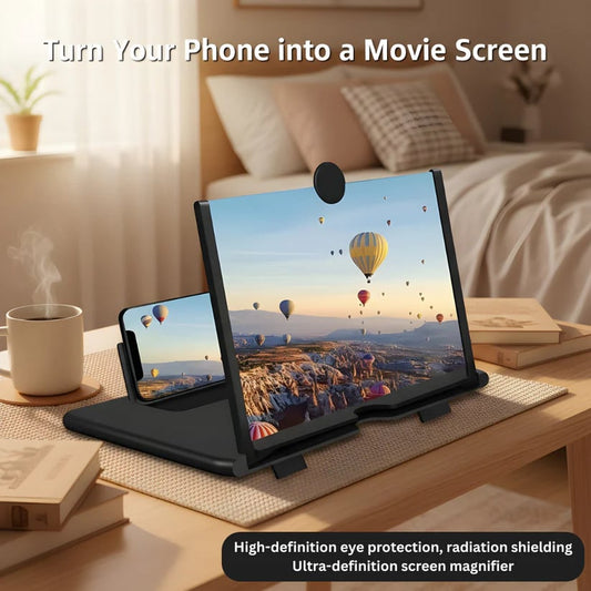 12"Mobile Phone Magnifier - Ultra-HD Screen Magnifier for Easy TV Viewing Orientation for Landscapes Use Eye Protection Full-Screen Mobile Phone Magnification