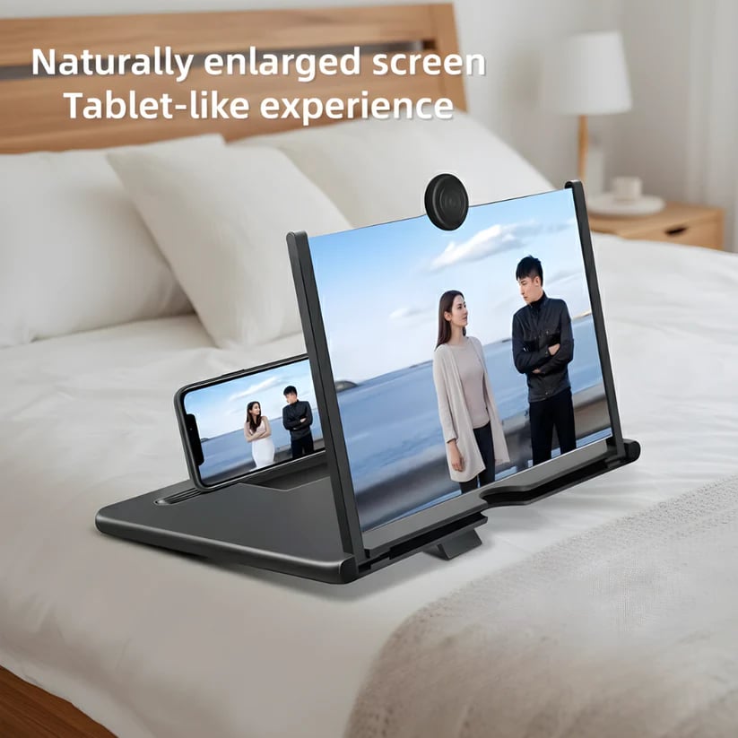 12"Mobile Phone Magnifier - Ultra-HD Screen Magnifier for Easy TV Viewing Orientation for Landscapes Use Eye Protection Full-Screen Mobile Phone Magnification