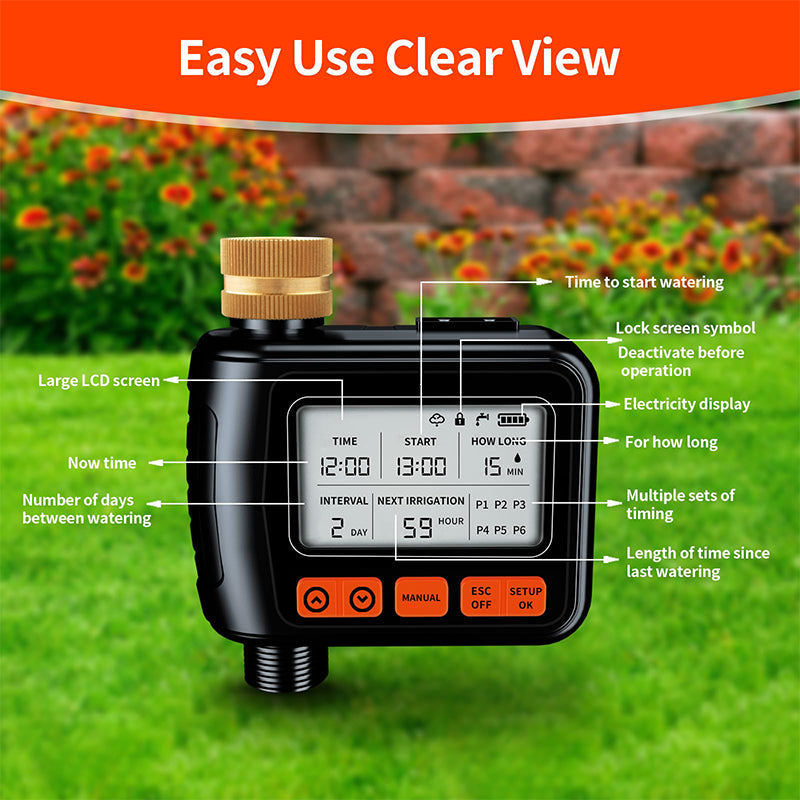 Large LCD Display Water Timer for Garden House(50% OFF)