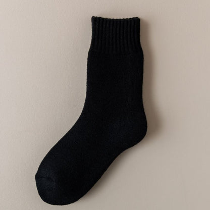 5 Pairs Unisex Solid Mid-calf Socks