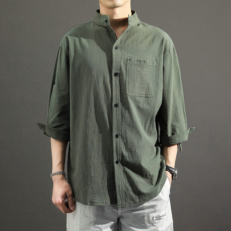 Men's Cotton and Linen Shirt