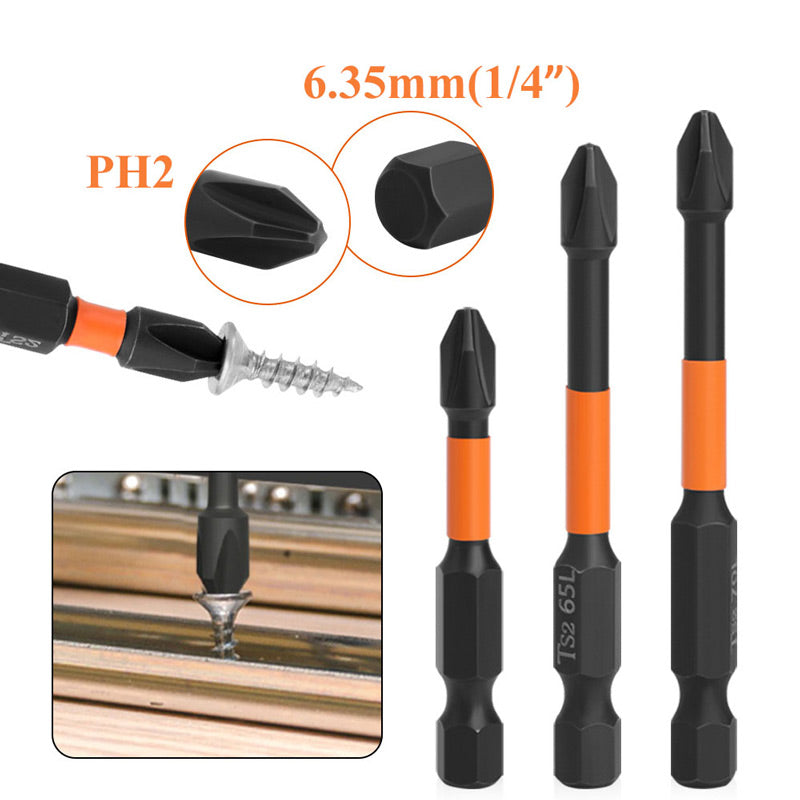 Magnetic Cross Impact Screwdriver Bits Set