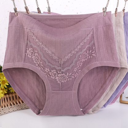 23 Plus Size LeakProof Lace Cotton Panties