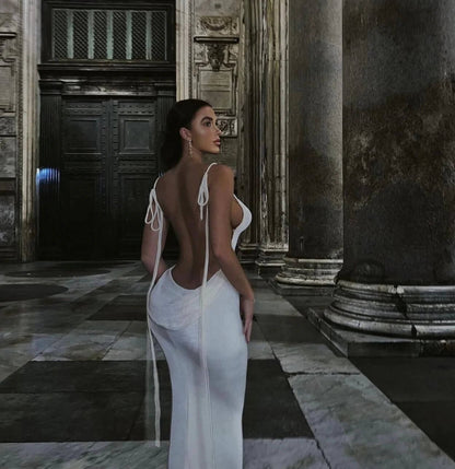 Backless Maxi Dress Buy 2 Automatic 10% Off & Free Shipping