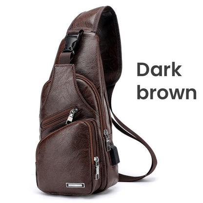 Exquisite Gift - Men's Multifunctional High Quality Leather Chest Bag