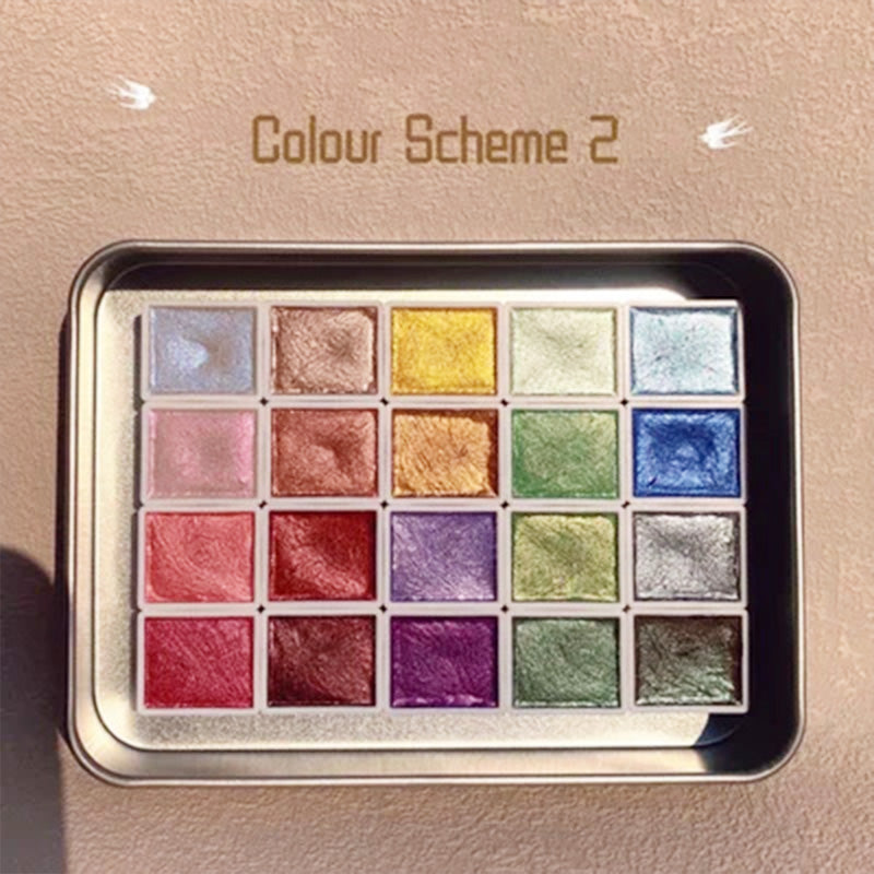 20 Colors Watercolor Painting Set